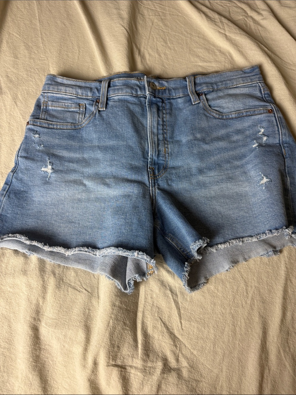 Old Navy Light Blue Distressed Denim Cutoff Shorts